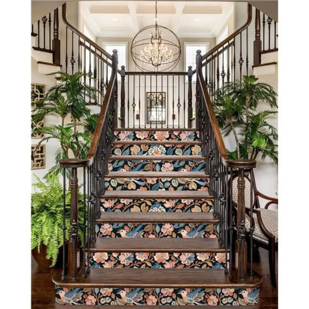 Vintage Peel and Stick Wallpaper Bird Floral Removable Wall Decor Self Adhesive